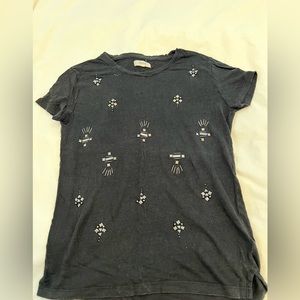 Madewell Black Embellishment Tee